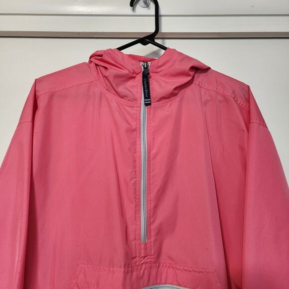 Charles River Pack-N-Go Pullover Hooded Windbreaker Rain Jacket Pink Womens XS - Picture 3 of 6